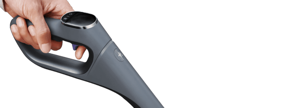 Narwal S20 Pro cordless vacuum mop handle with voice alerts for self-drying completion and cleaning pause.