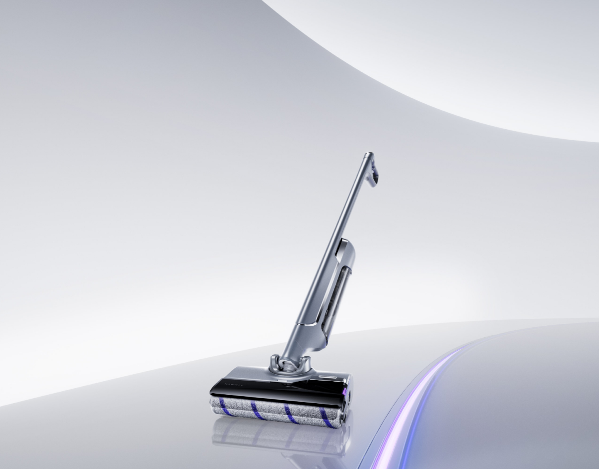 The Narwal S20 pro cordless vacuum mop on display