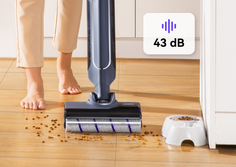 The Narwal s20 pro vacuum mop produce the noisy about 43dB.