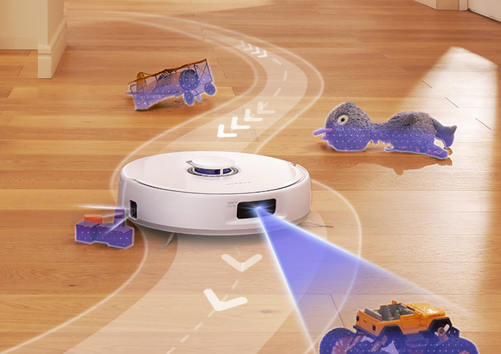 Narwal Freo X Ultra uses smart sensors for precise obstacle detection and avoidance.
