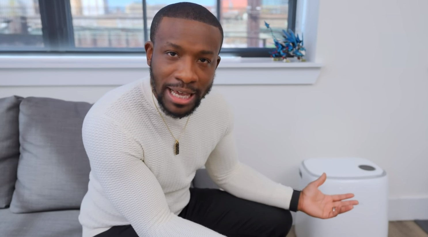 This person is talking about narwal robot vacuum near him.