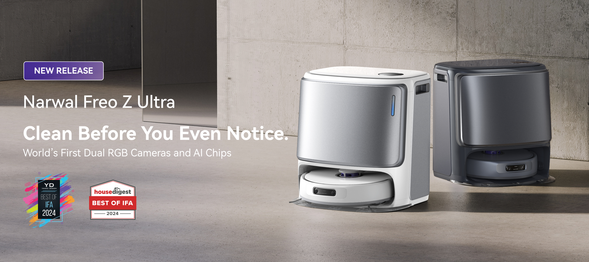 New release: Narwal freo z ultra robot vacuum and mop can clean before you even notice.