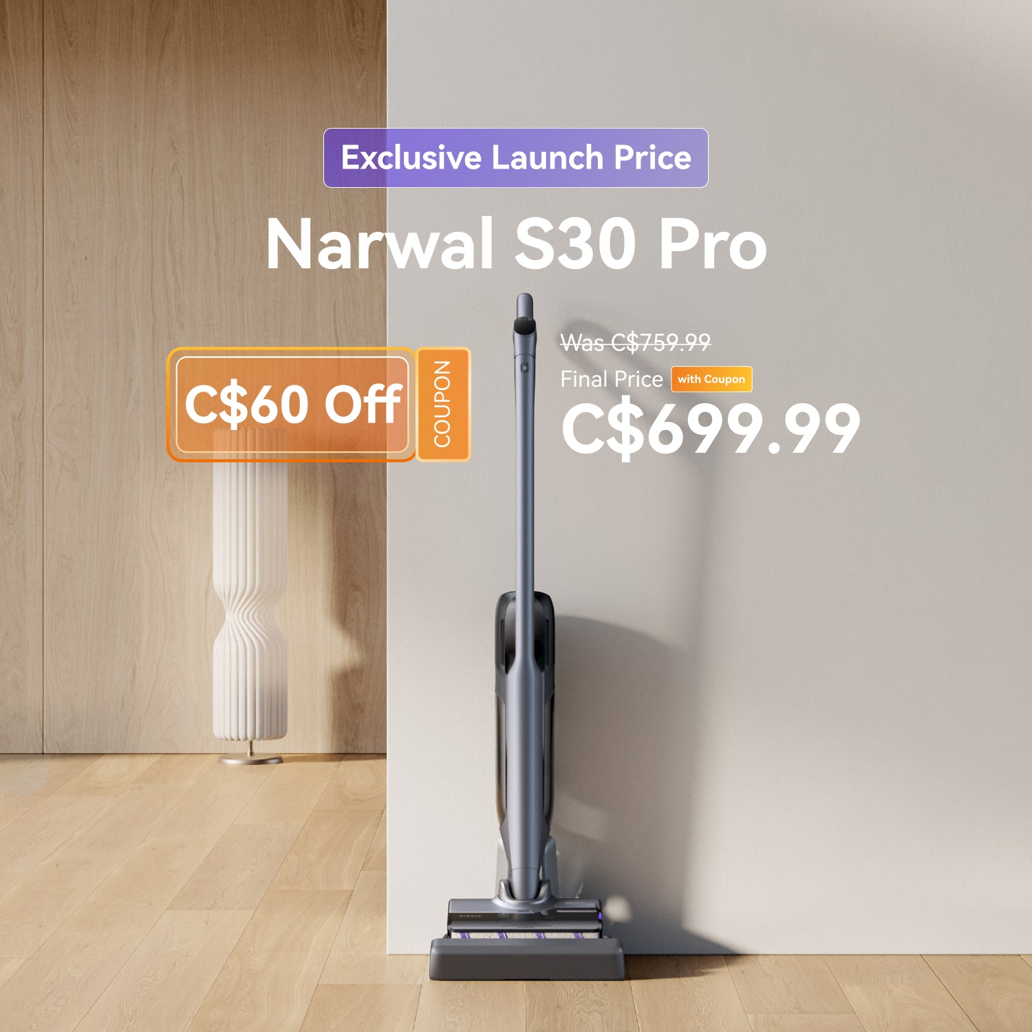 Narwal S30 Pro wet dry vacuum