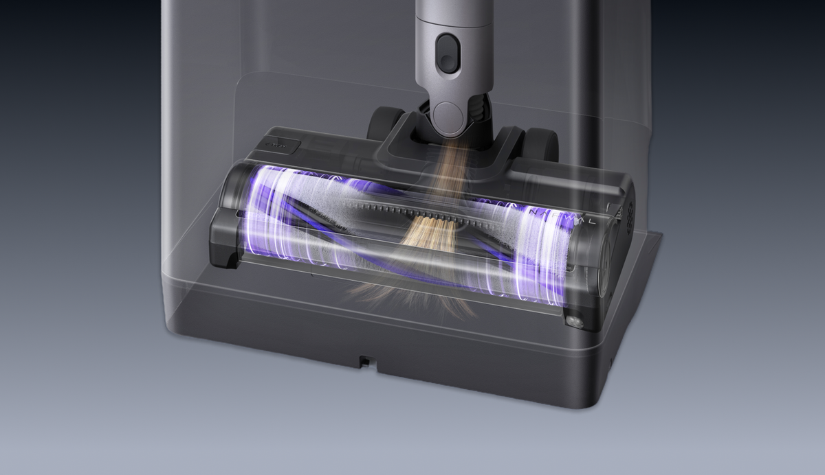 Narwal V50 Cube floor head with reverse brush airflow illustration