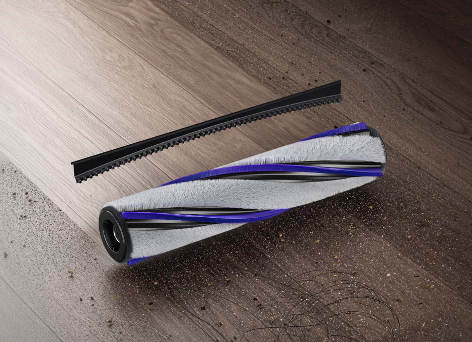 Narwal V50 Cube spiral brush roll without wrapped hair