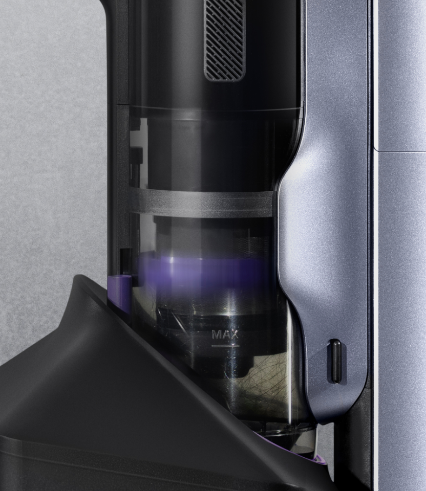 Narwal V50 Cube dust cup with an internal scraping ring