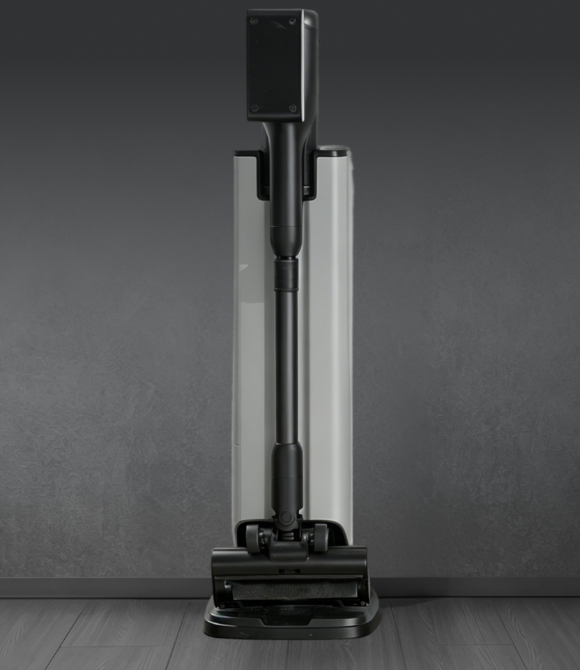 Comparison vacuum and its taller docking station